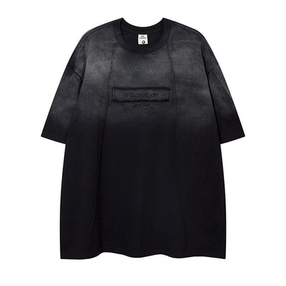 YAVIORA T-Shirt mit starker Waschung und Schriftzug