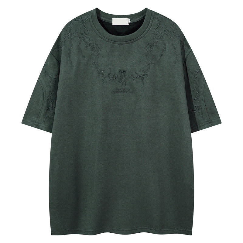 YAVIORA Suede Thorn Tee