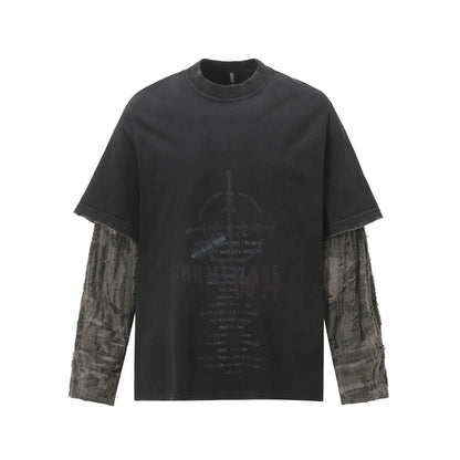 YAVIORA Distressed Layered Longsleeve