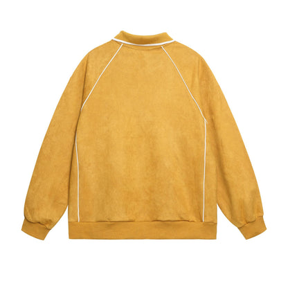 YAVIORA Polo-Sweatshirt mit Buchstaben-Print
