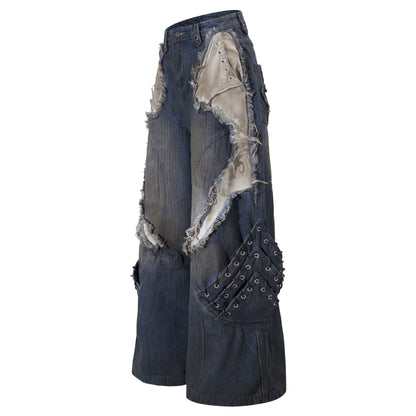 YAVIORA Painted Wash Jeans