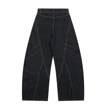 YAVIORA Multi-Button-Jeans mit geschwungenem Schnitt