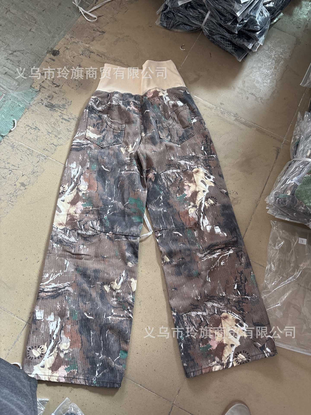 Y2K Patchwork Loose-Fit Low-Rise Jeans with Fold-Over Waistband
