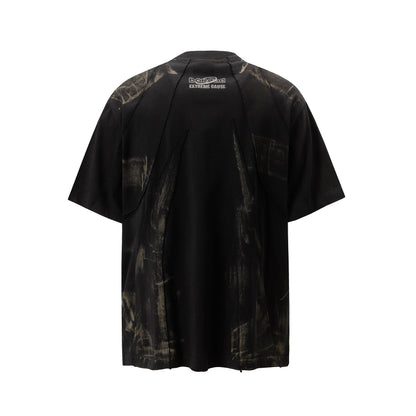 YAVIORA Dekonstruiertes Patchwork-T-Shirt