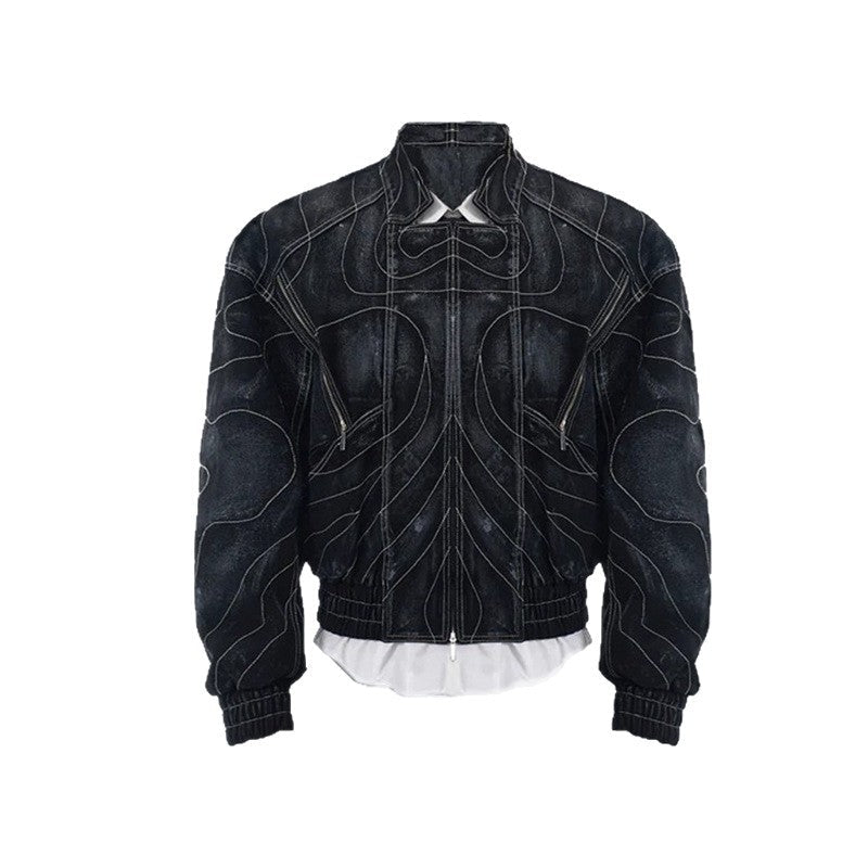 YAVIORA Embroidered Denim Jacket