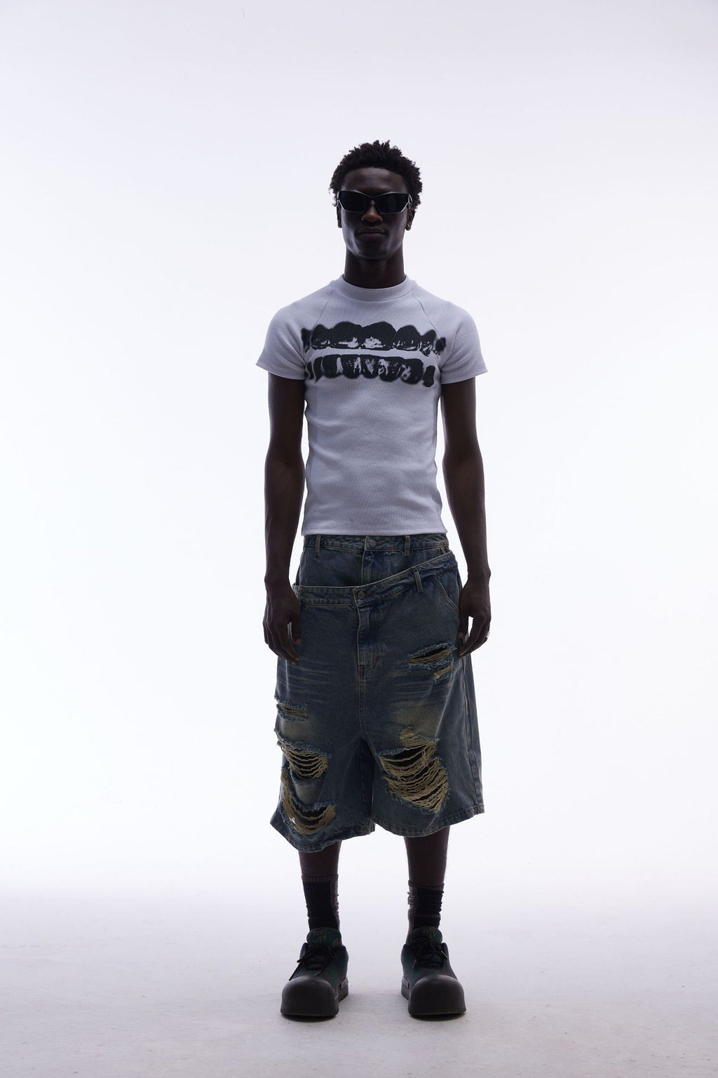 YAVIORA Ripped and Distressed Denim Shorts
