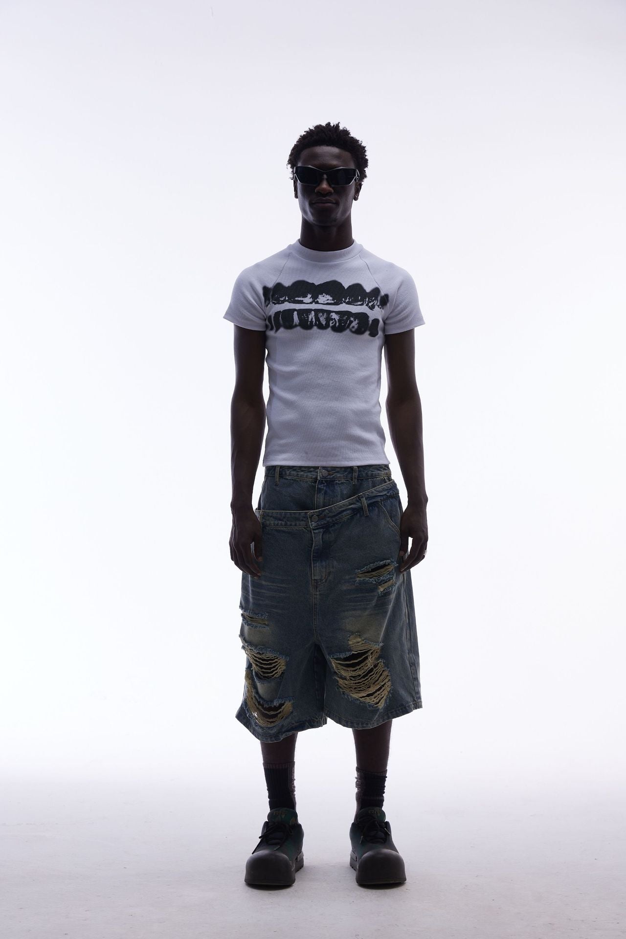 YAVIORA Ripped and Distressed Denim Shorts