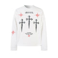 YAVIORA Dark Aesthetic Long-Sleeve Cross T-Shirt