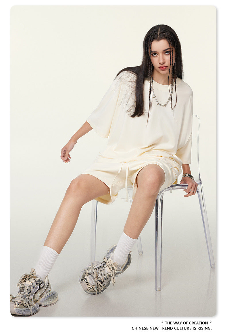 Yaviora Summer American Style Solid Color Loose T-Shirt