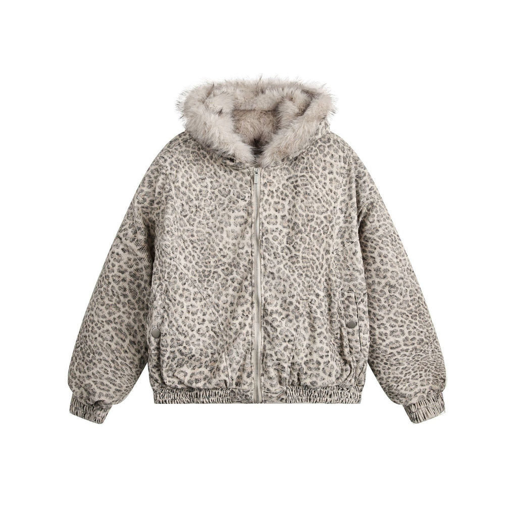 YAVIORA Leopard Print Puffer