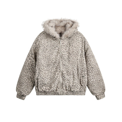 YAVIORA Leopard Print Puffer