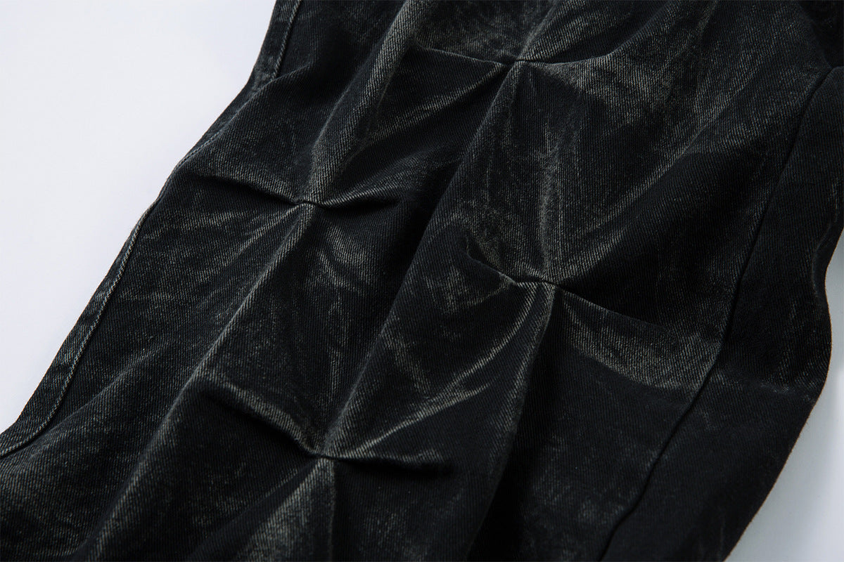 YAVIORA Weite Faltenjeans