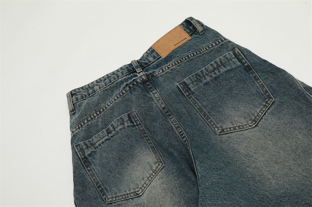 YAVIORA Distressed Curved Jeans