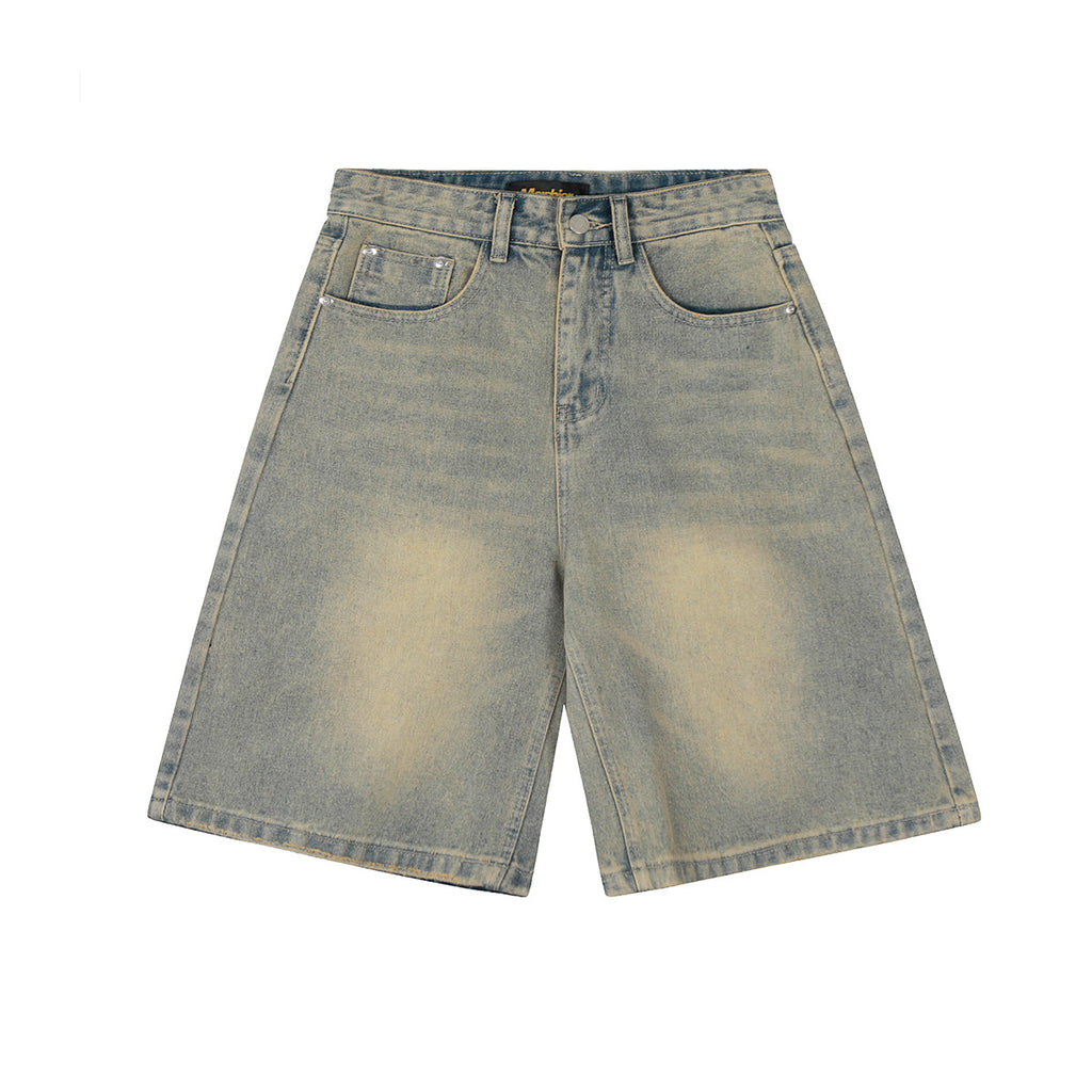 YAVIORA Distressed Straight-Leg Denim Shorts