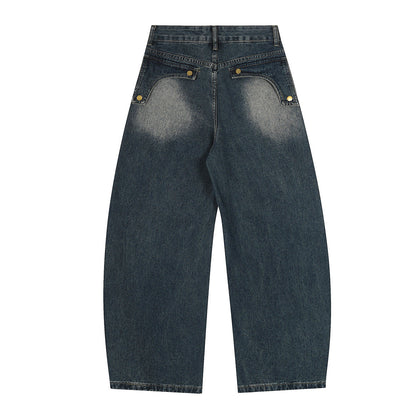 YAVIORA Embroidered Frayed Jeans