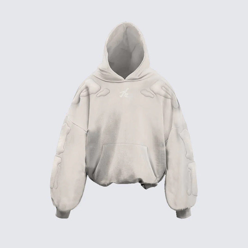 YAVIORA Skeleton Embroidered Hoodie