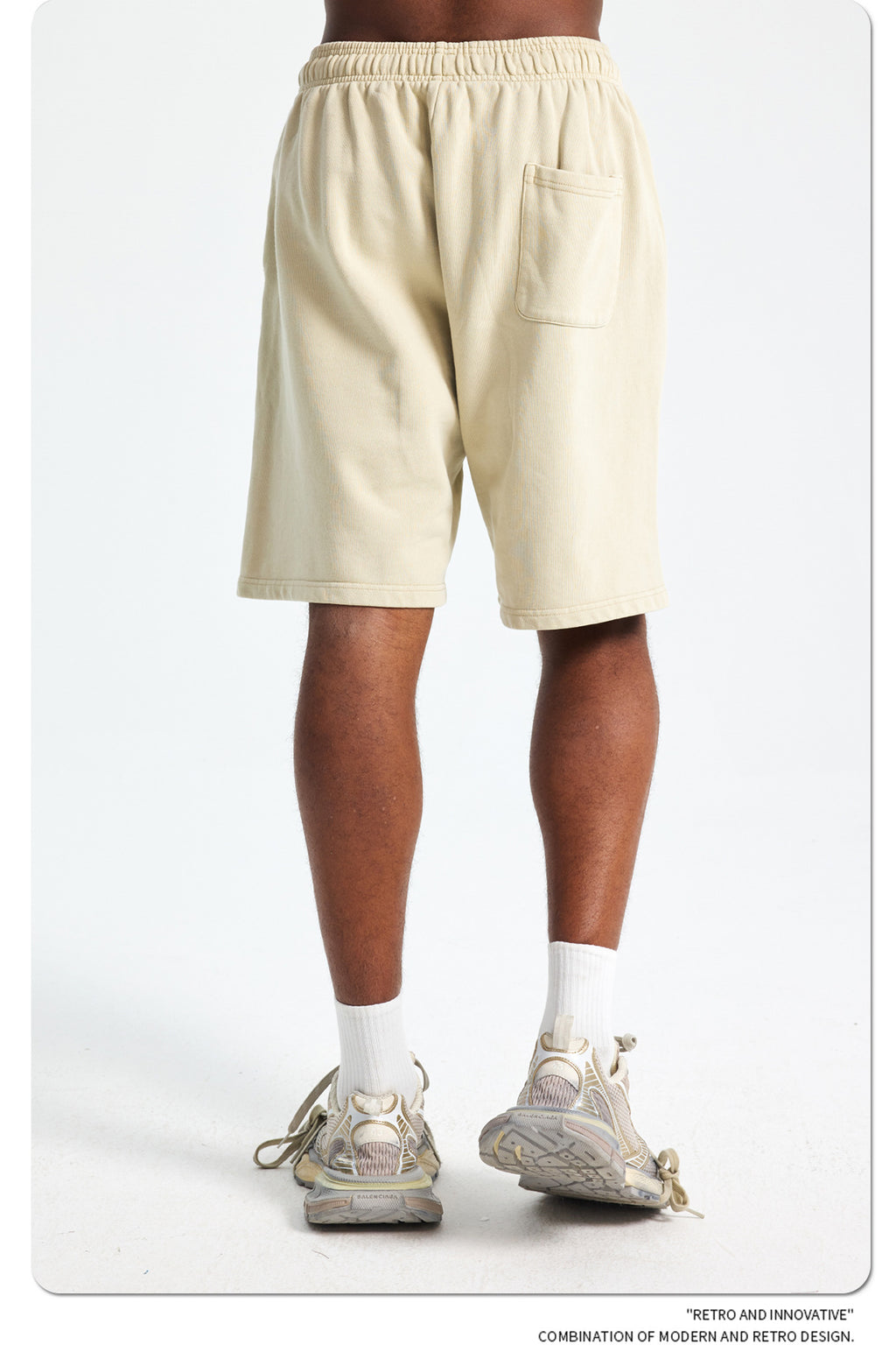 Yaviora Retro Terry Cotton Sports Shorts for Men