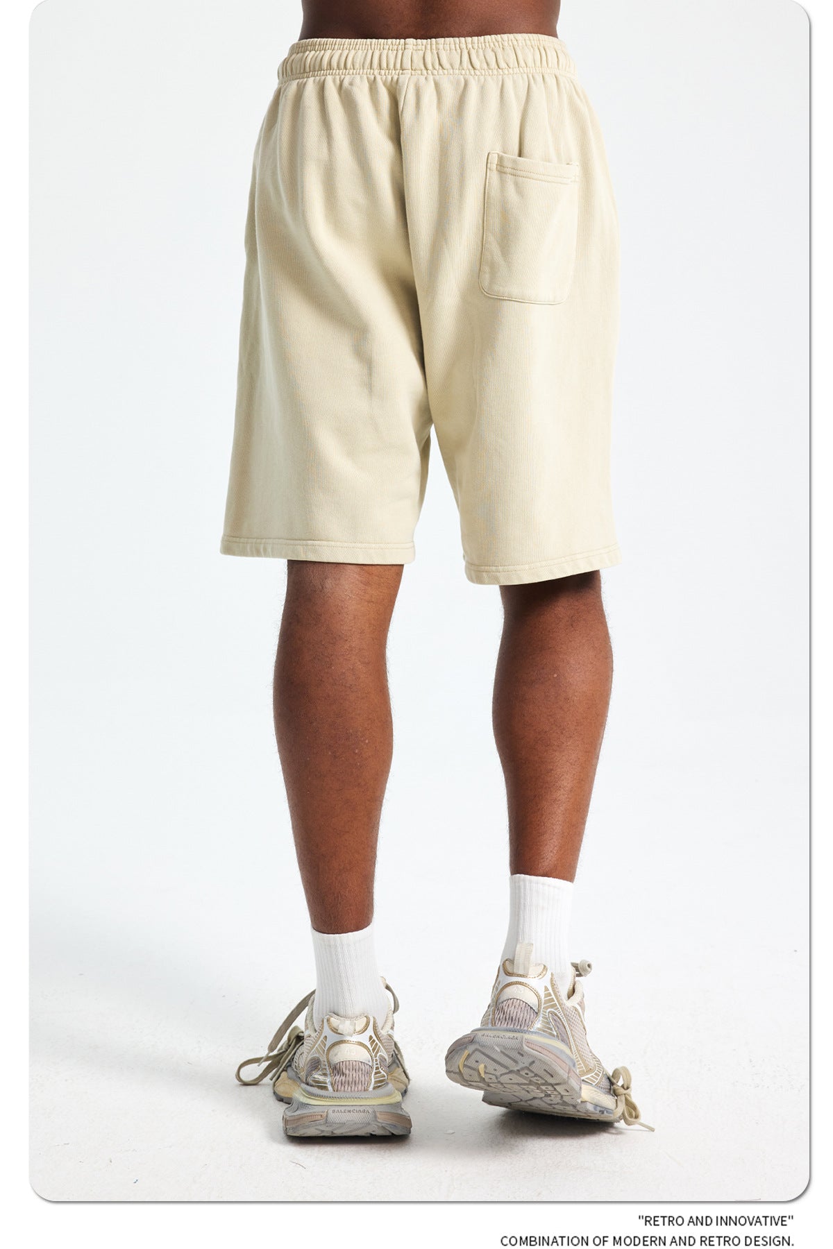 Yaviora Retro Terry Cotton Sports Shorts for Men