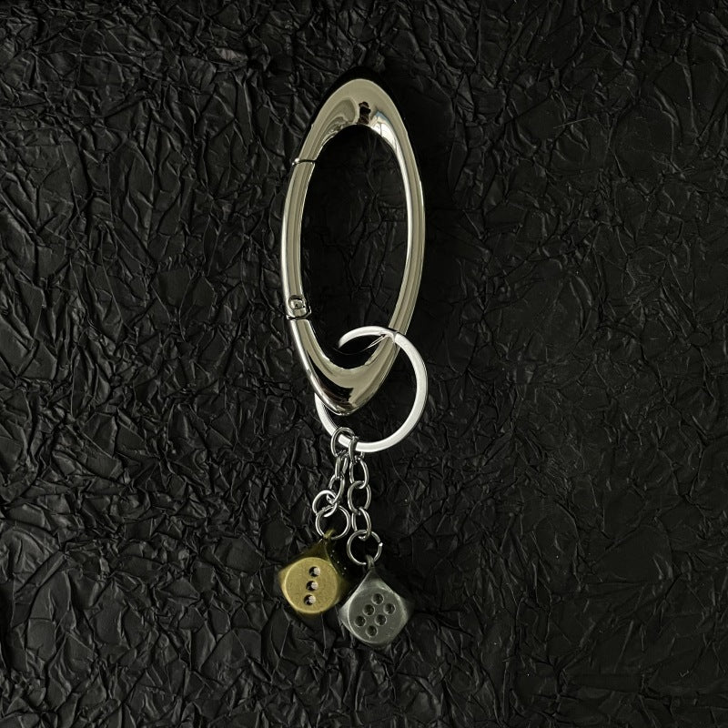 Yaviora dice metal keychain, bag/waist charm.
