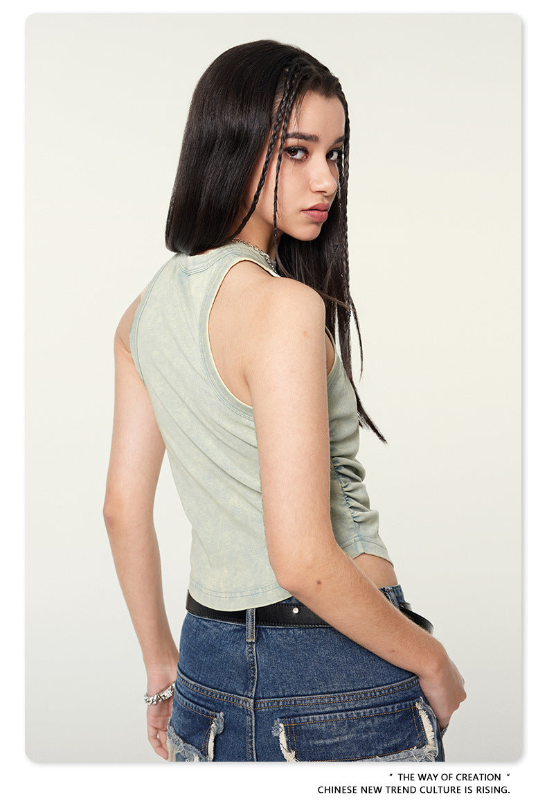 Yaviora American Distressed Hot Girl Style Vest for Women