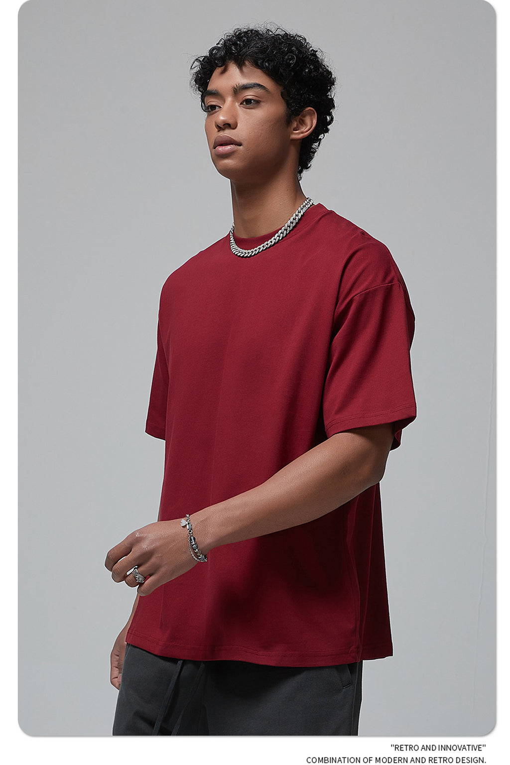 Yaviora 230G Double Yarn Pure Cotton Short-Sleeve T-Shirt