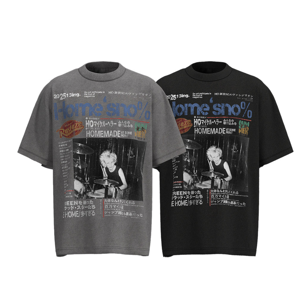 YAVIORA Hip-Hop & Rock Graphic T-Shirt