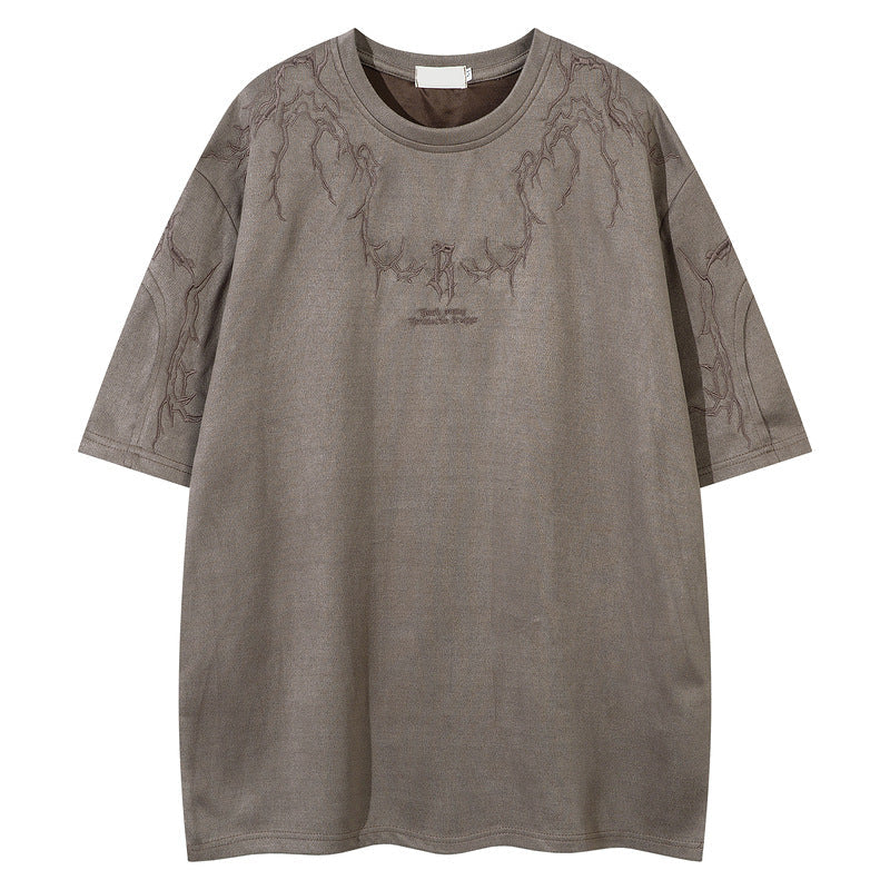 YAVIORA Suede Thorn Tee