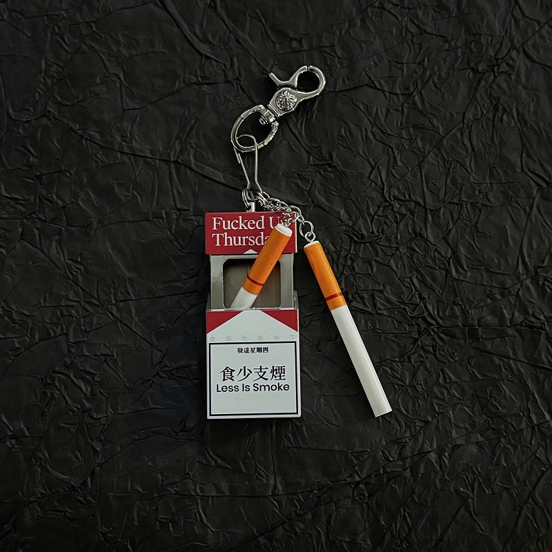 Vintage Cigarette Pack Portable Pocket Ashtray Keychain