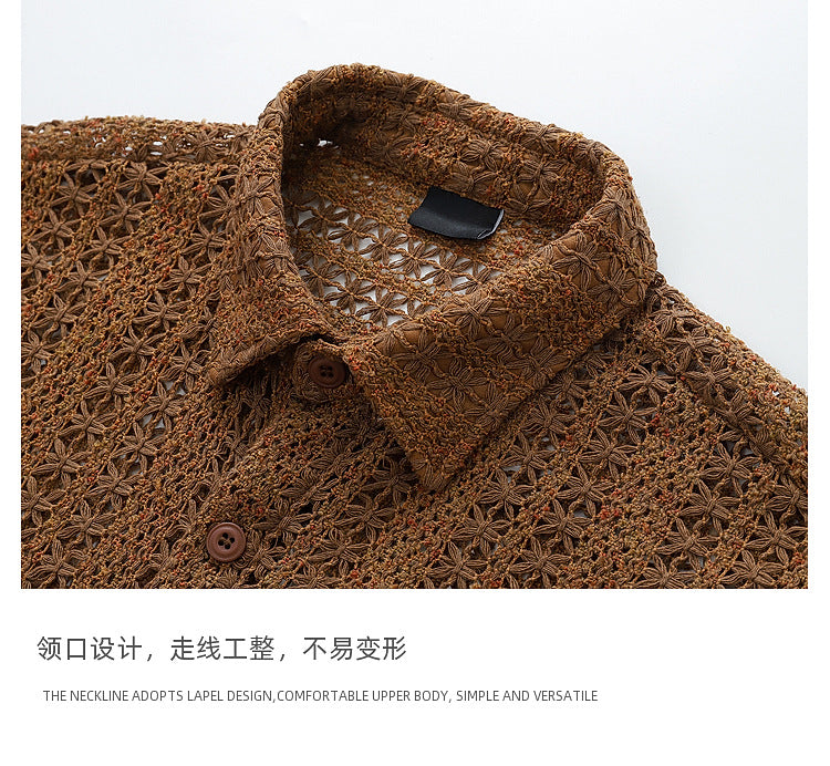 yaviora Hollow-Out Autumn Casual Shirt Jacket