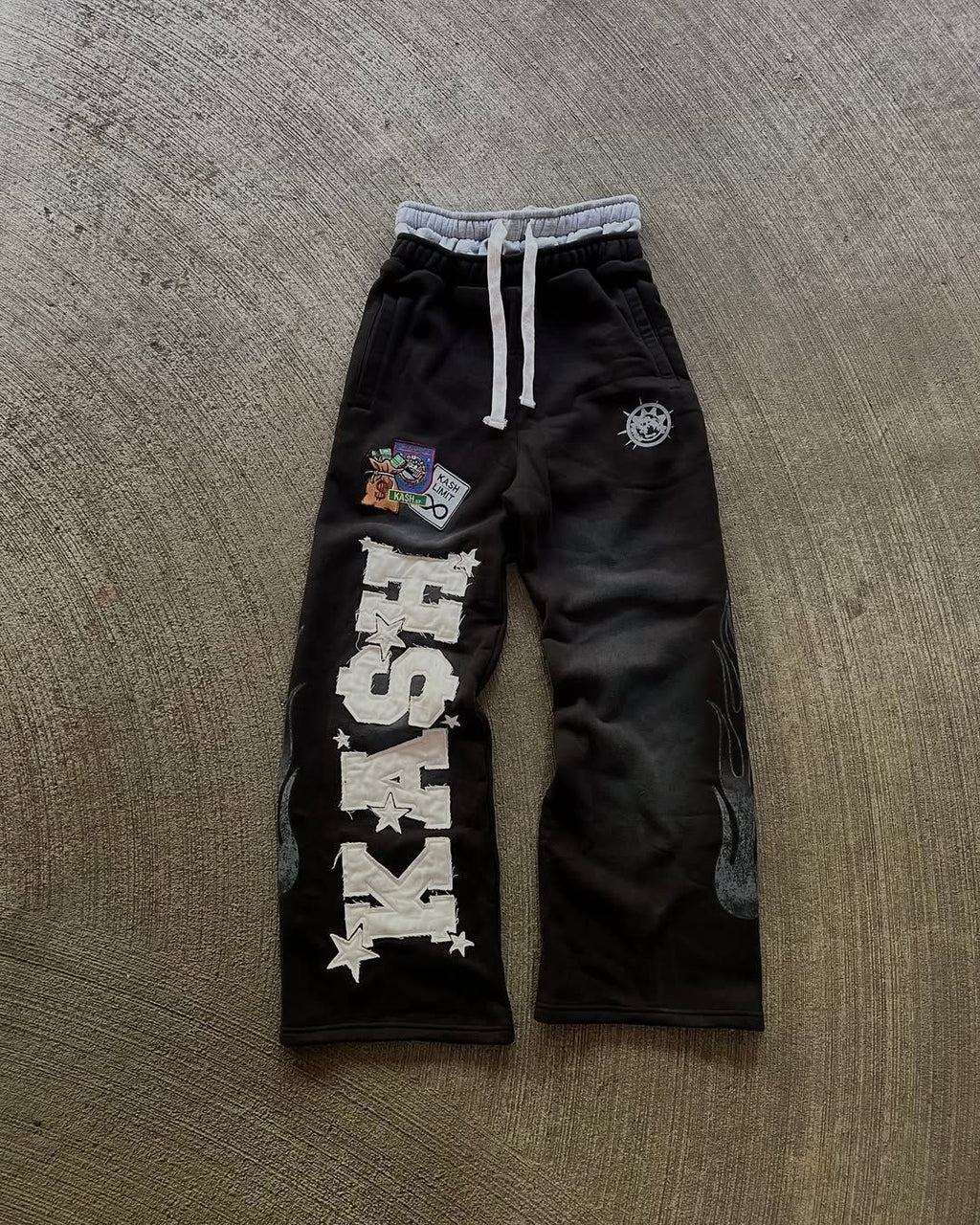 American-style appliqué embroidered sweatpants/sports pants