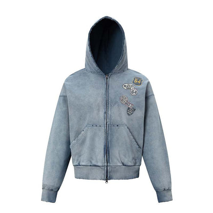 YAVIORA Abzeichen-Druck-Kapuzenpullover