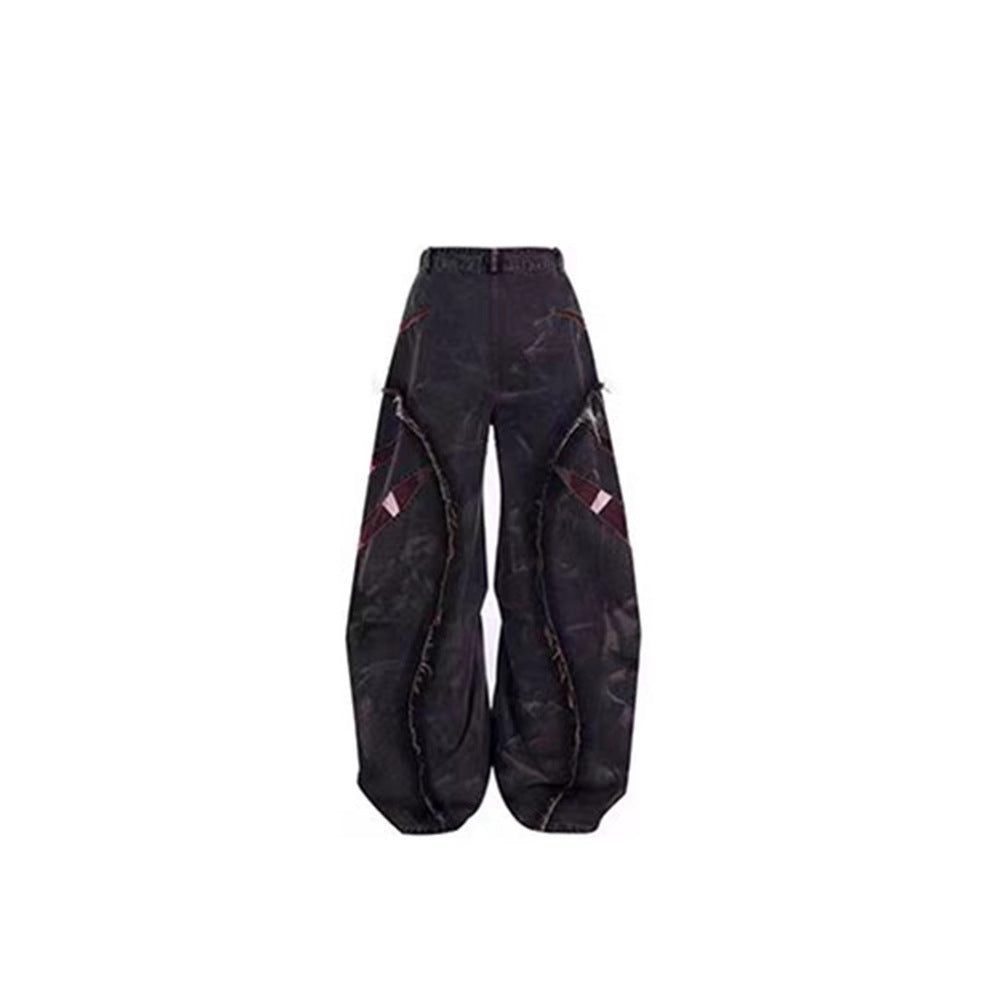 YAVIORA Snowflake Patchwork-Jeans