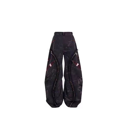YAVIORA Snowflake Patchwork-Jeans