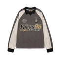 YAVIORA Color Block Embroidered Sports Sweatshirt