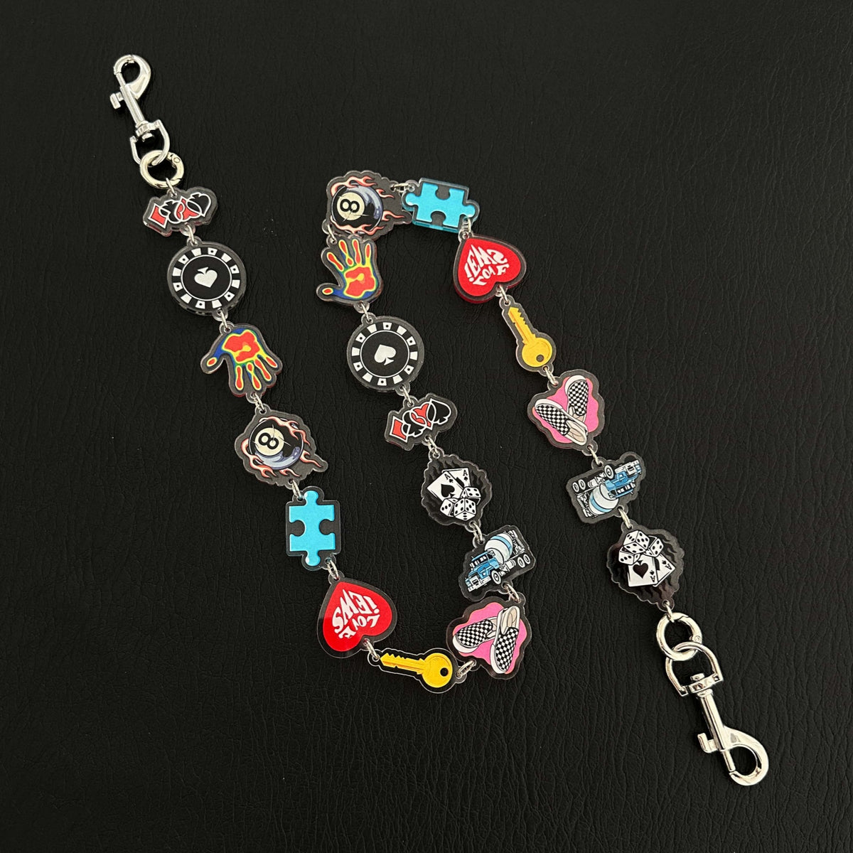 Y2K Punk Enamel Charm Keychain Bag Chain