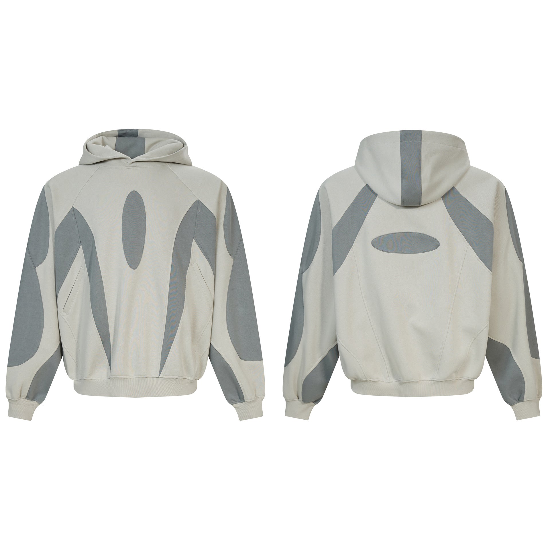 YAVIORA Hip Hoodie Patchwork Hooded Sweatshirt