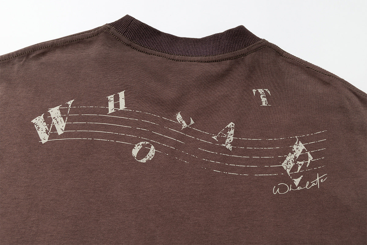 YAVIORA Vintage Music Instrument Gradient t shirt