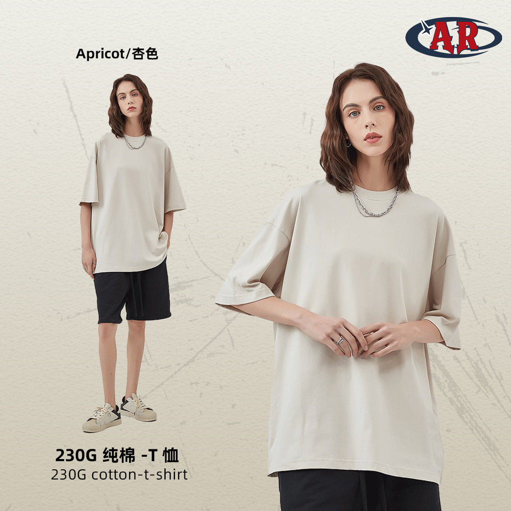 Yaviora 230G Double Yarn Pure Cotton Short-Sleeve T-Shirt