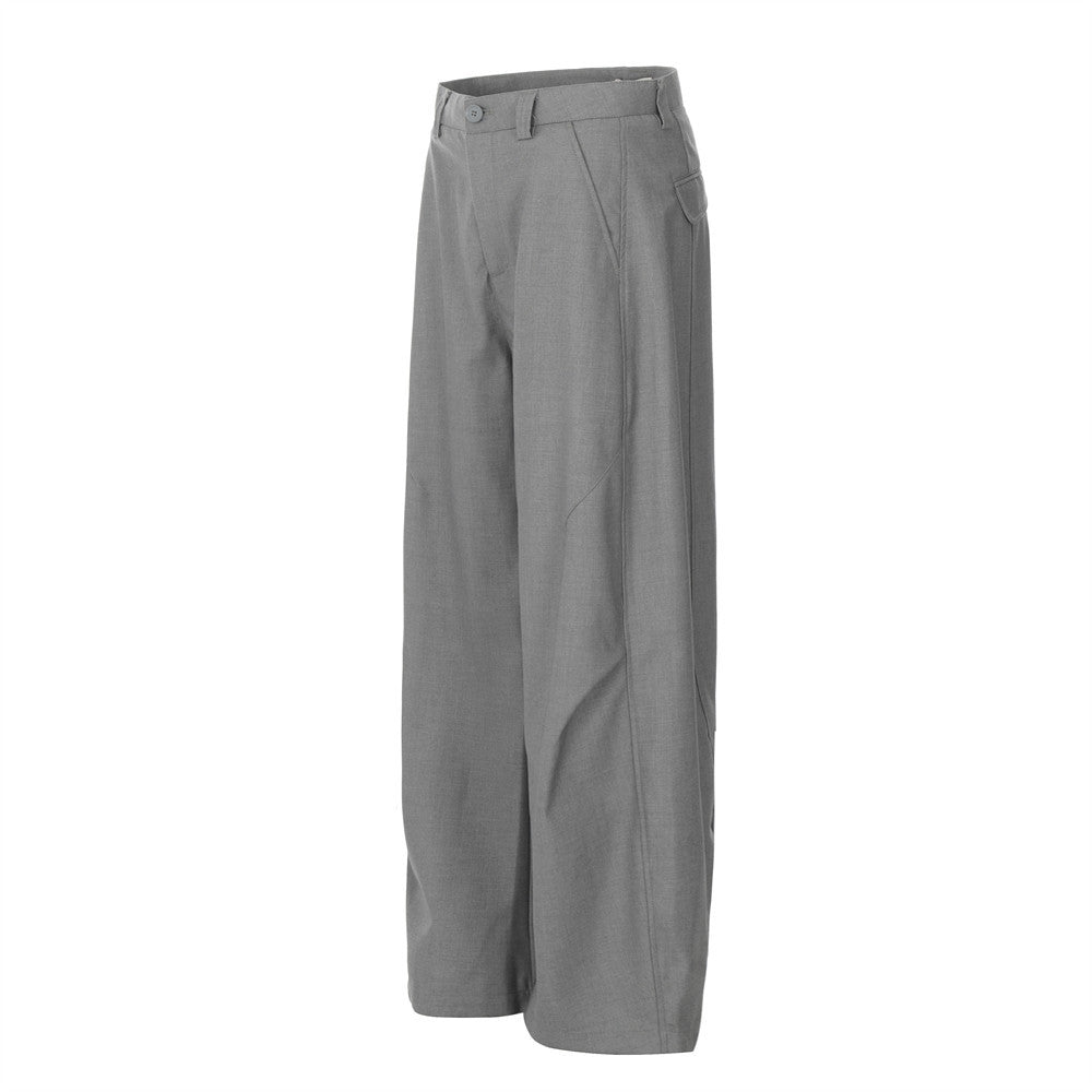 YAVIORA Pleated Curved Pants