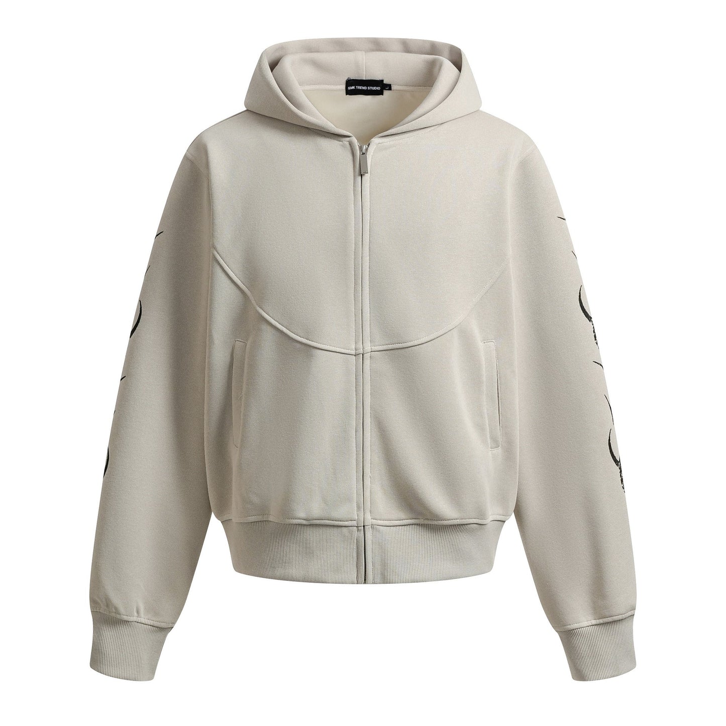 Sweat à capuche zippé Hip-Hop YAVIORA