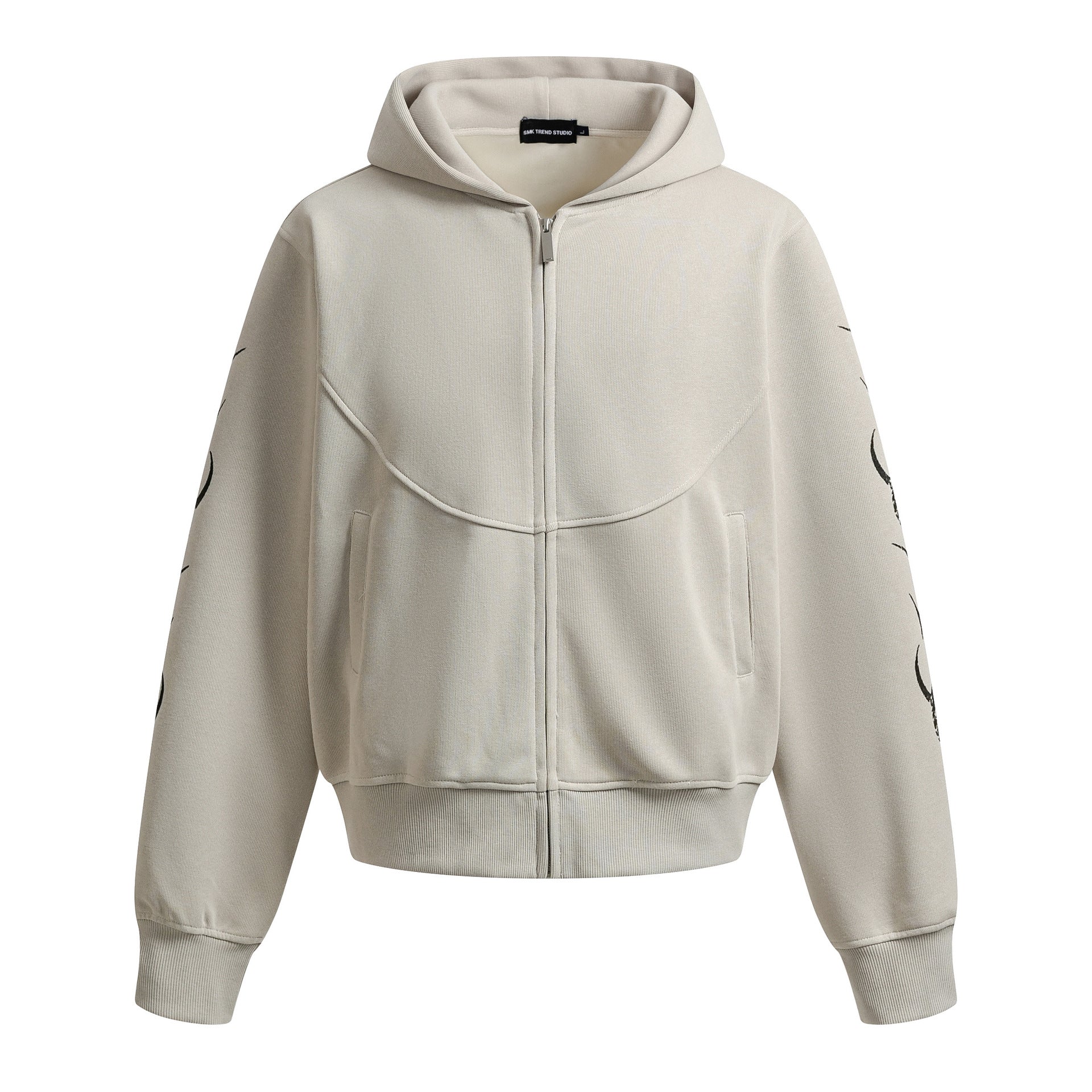 YAVIORA Hip-Hop Zip Hoodie