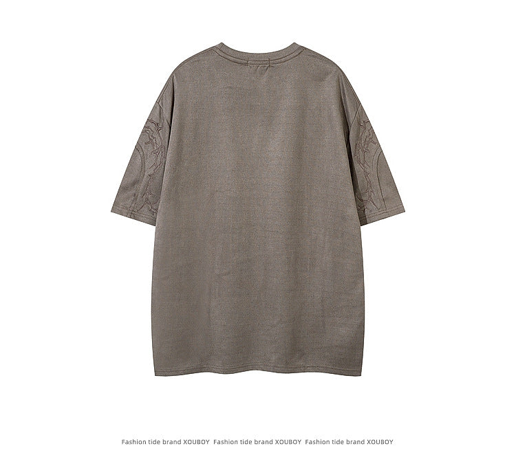 YAVIORA Suede Thorn Tee
