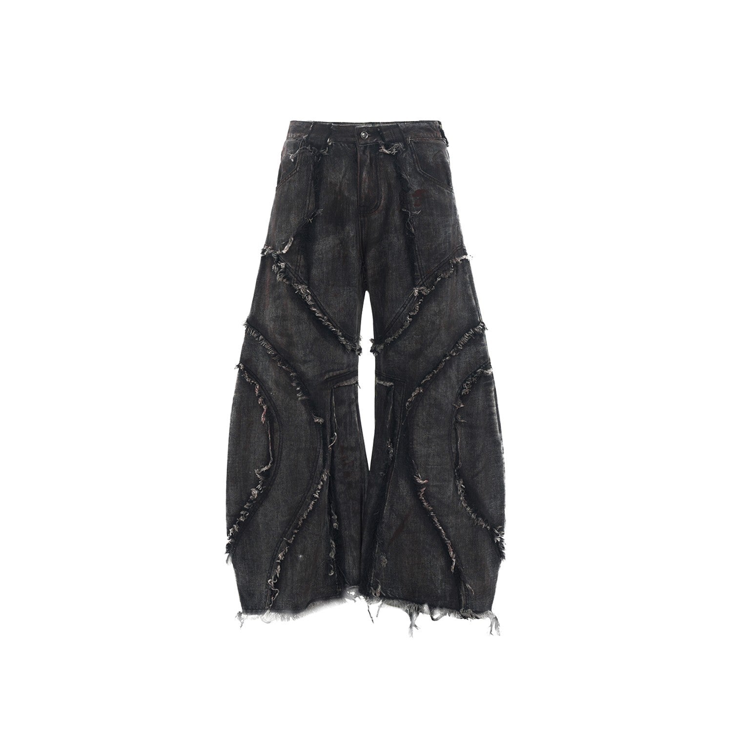 YAVIORA Frayed Curved Jeans