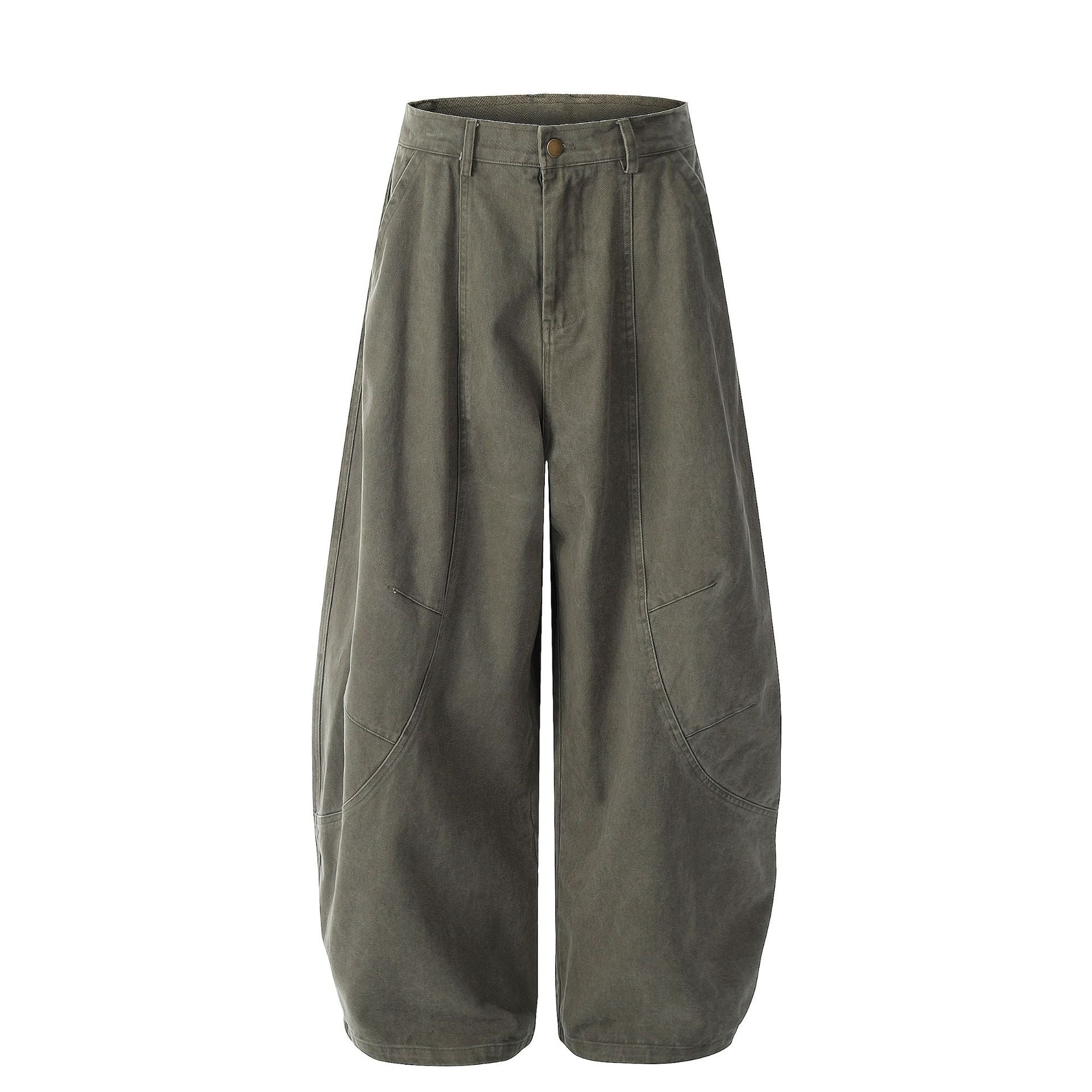 YAVIORA Gray and White Camouflage Cargo Pants