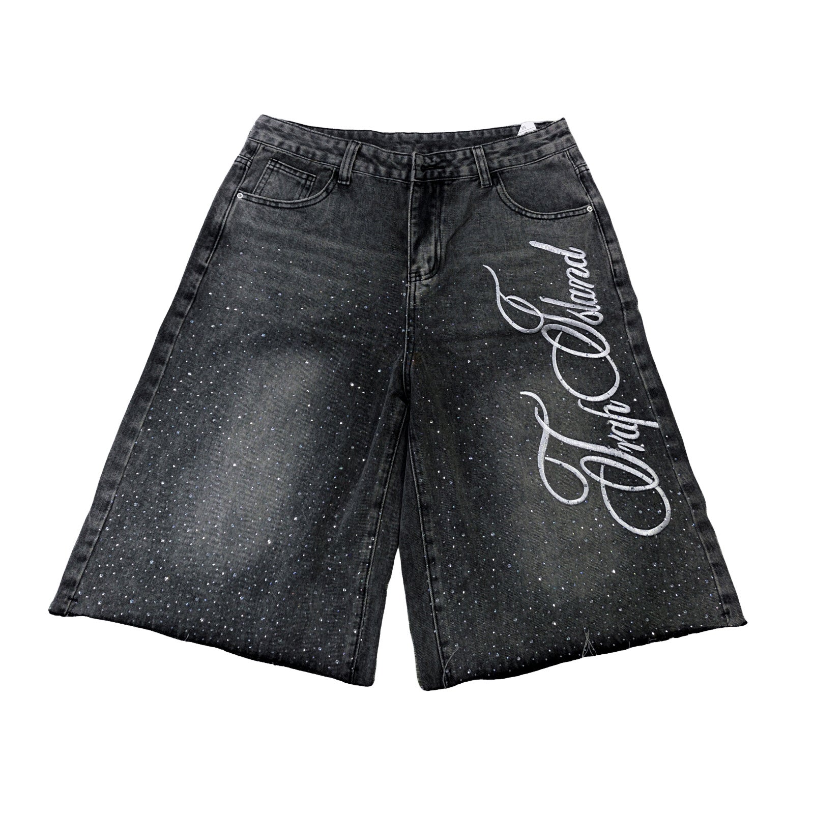 Y2K Straight Leg Wide Leg Distressed Loose Fit Capri Pants
