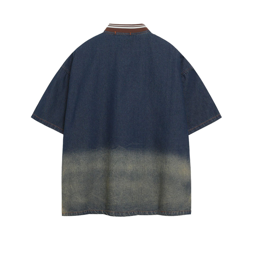 YAVIORA Handtuch besticktes Denim-T-Shirt