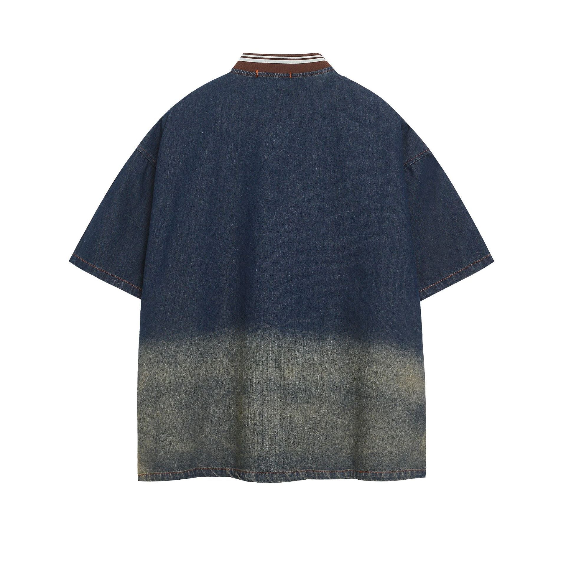 YAVIORA Handtuch besticktes Denim-T-Shirt