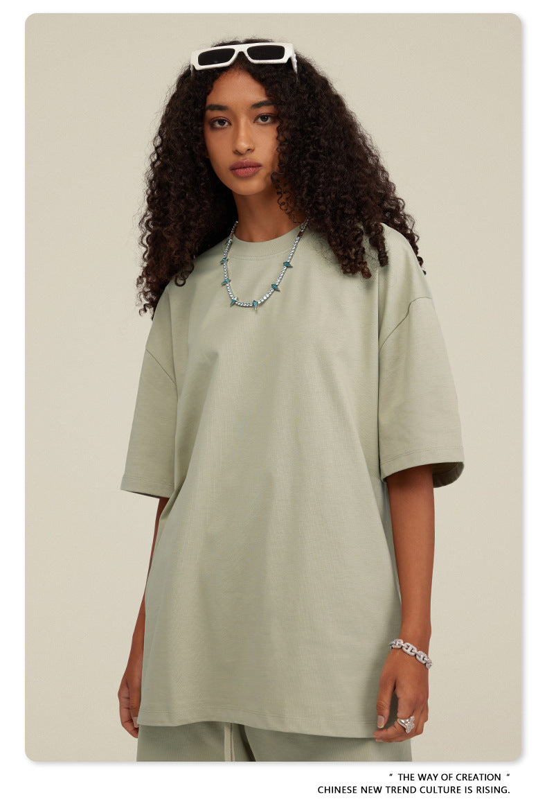 Yaviora Summer American Style Solid Color Loose T-Shirt