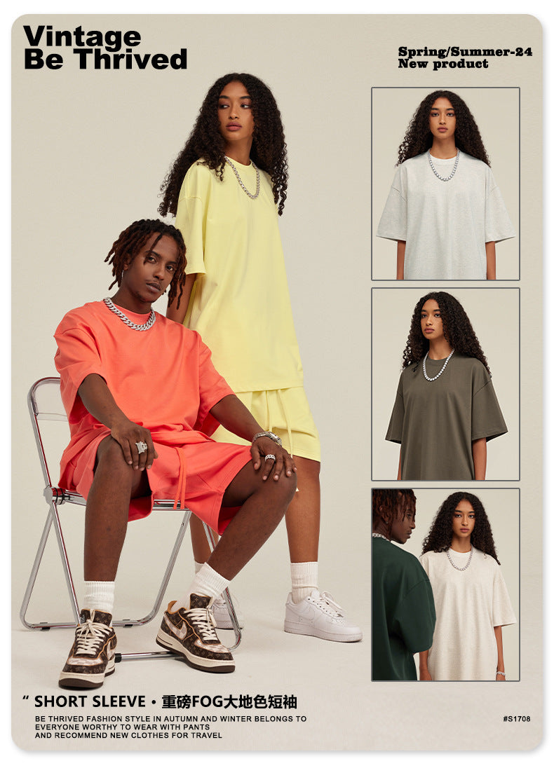 Yaviora Summer American Style Solid Color Loose T-Shirt