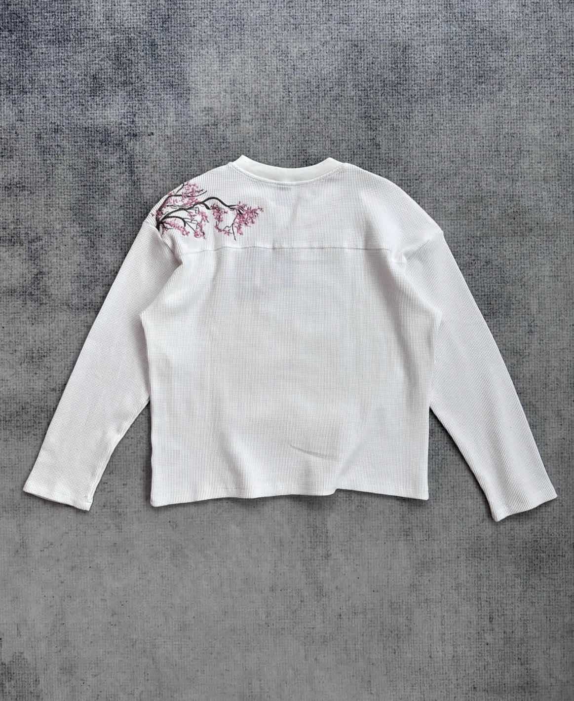 Retro Straight-leg Jeans with Plum Blossom Embroidery